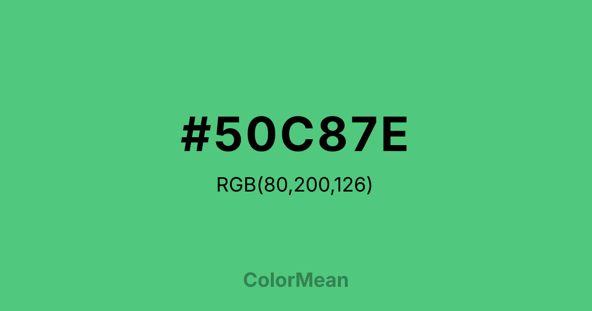 #50C87E color swatch