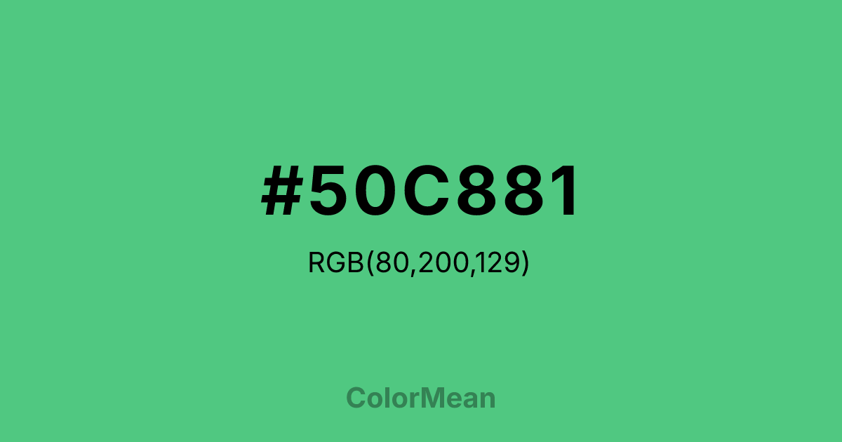 #50C881 color swatch