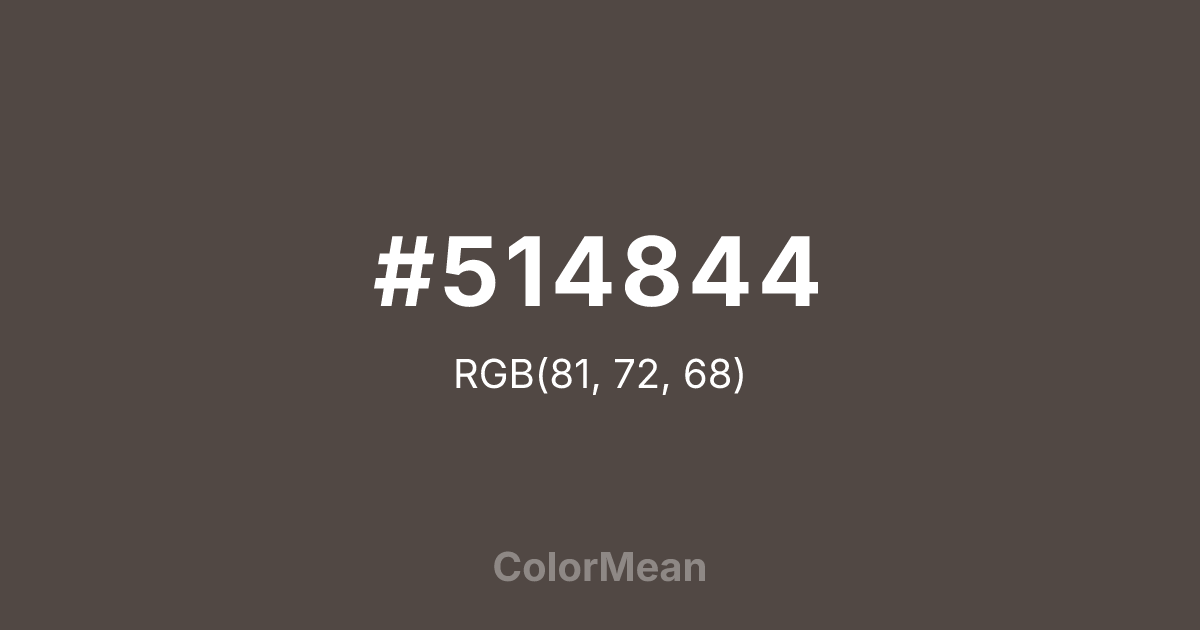 #514844 color swatch