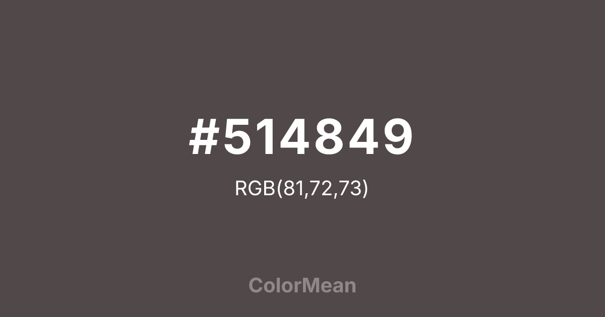 #514849 color swatch
