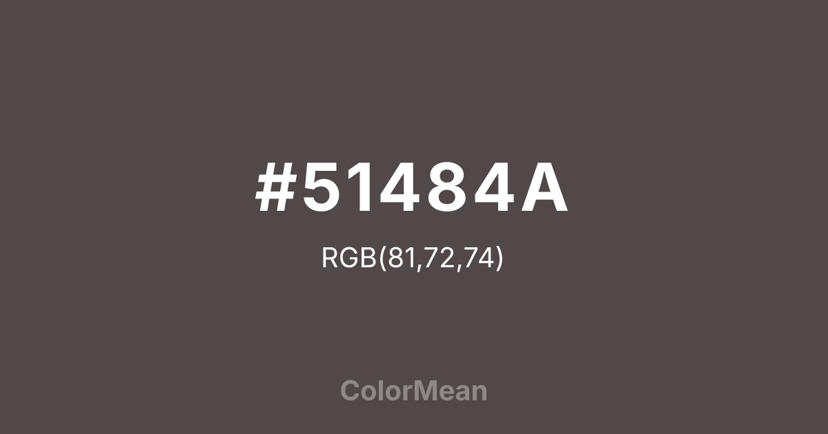 #51484A color swatch