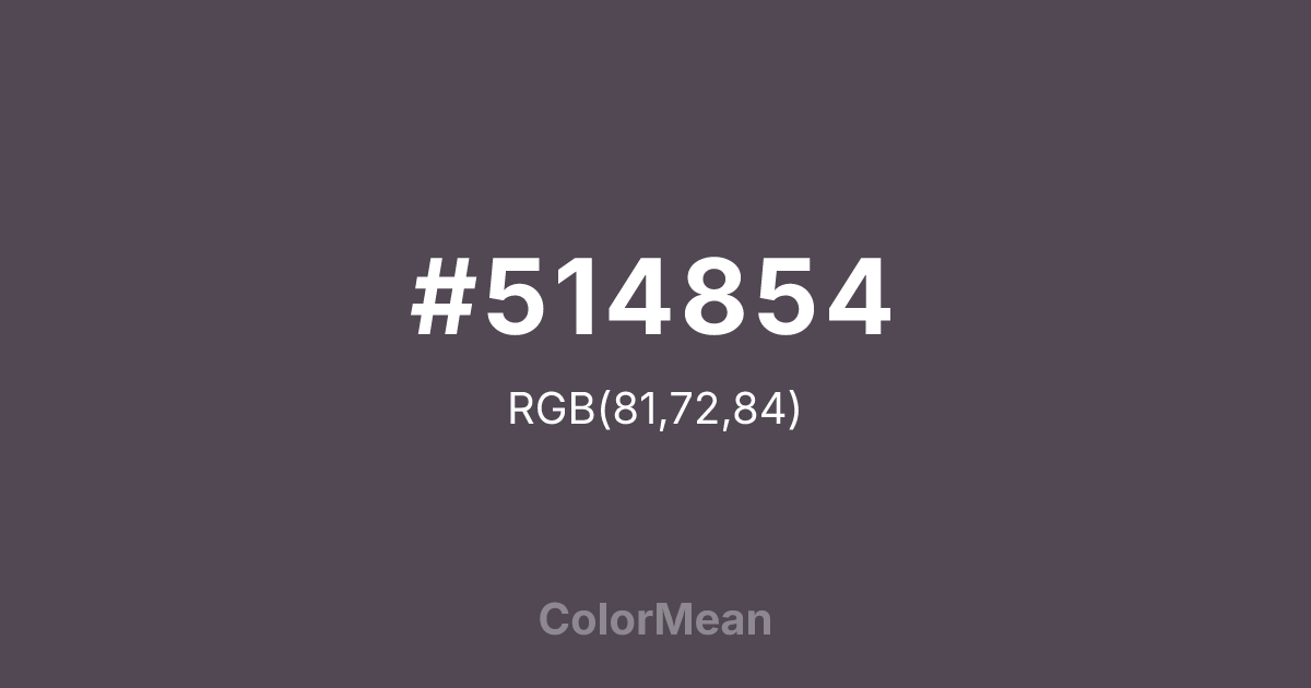 #514854 color swatch