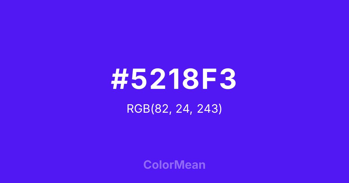 #5218F3 color swatch