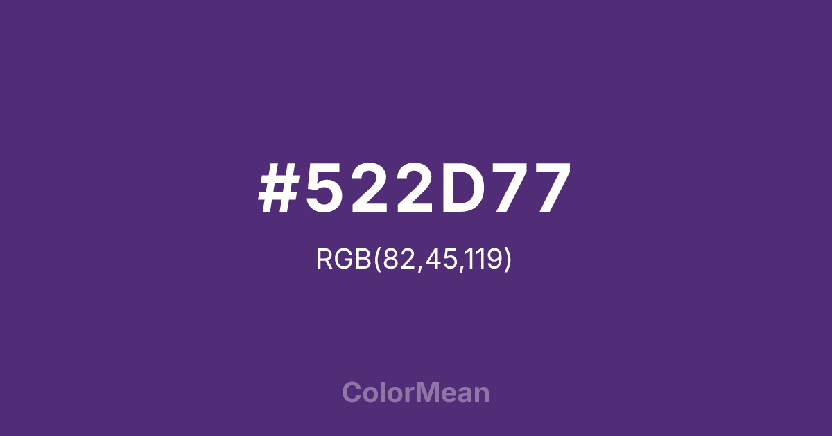 #522D77 color swatch