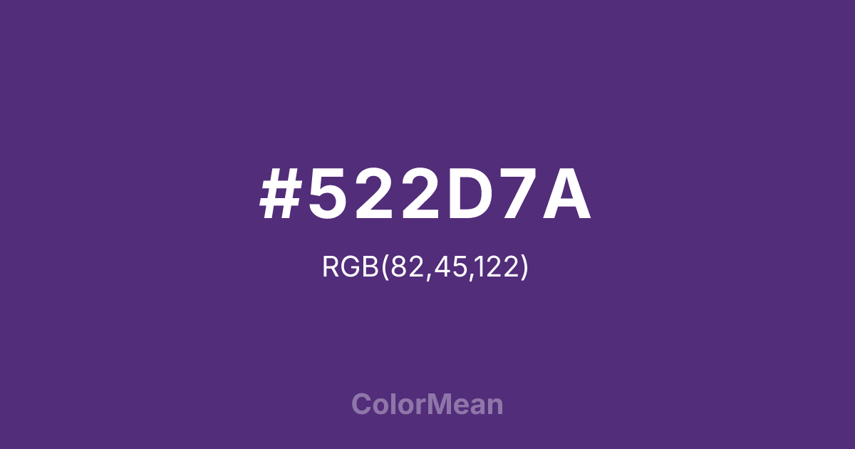 #522D7A color swatch