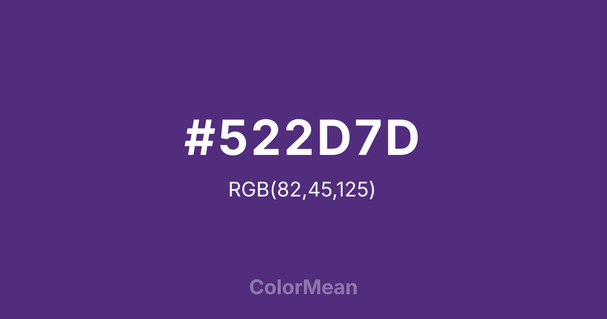 #522D7D color swatch