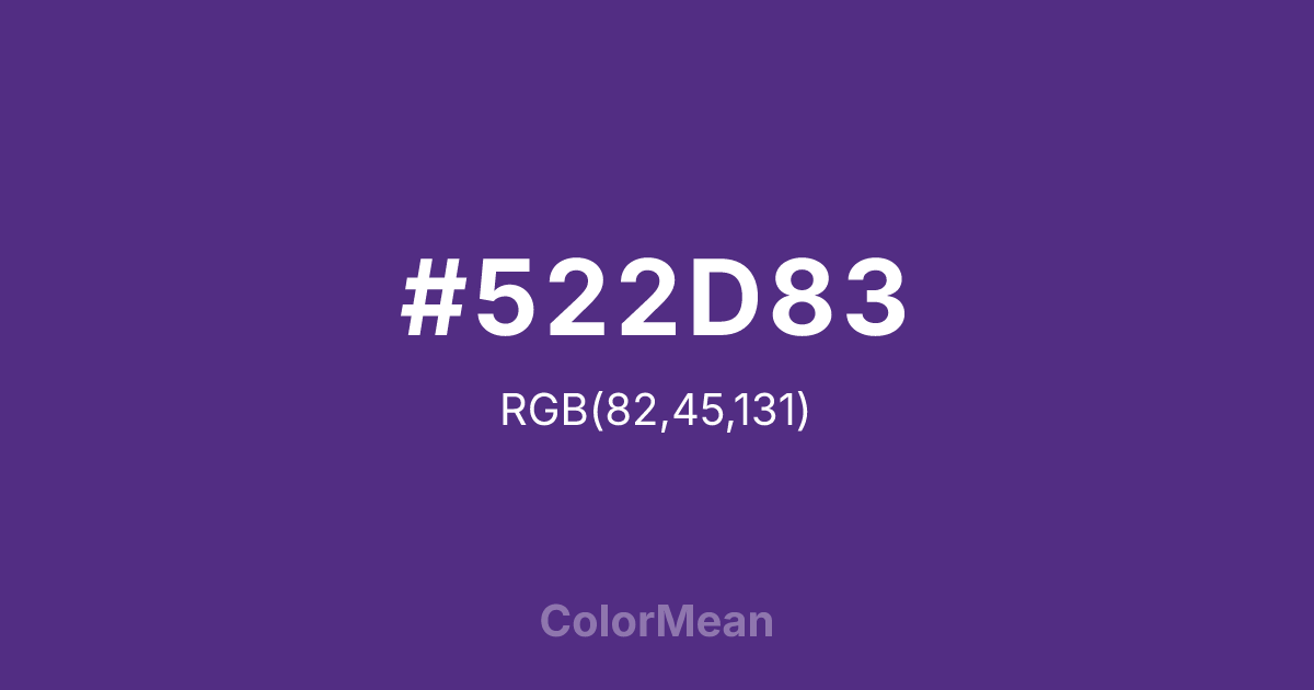 #522D83 color swatch