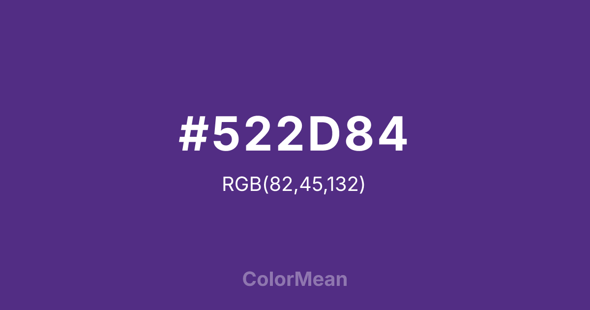 #522D84 color swatch