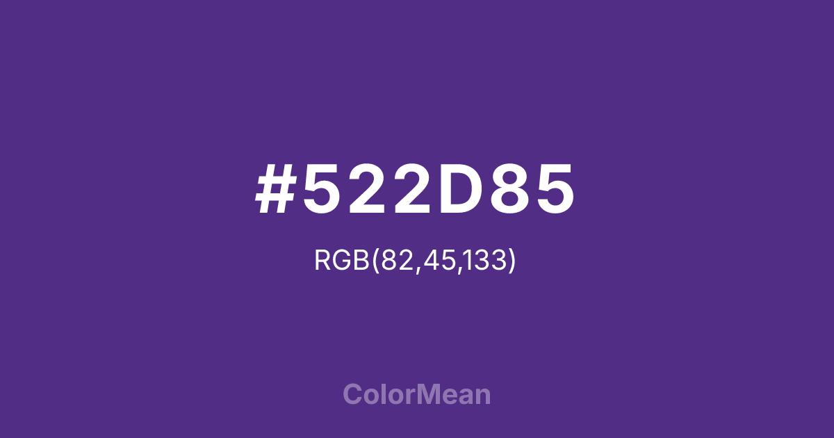 #522D85 color swatch