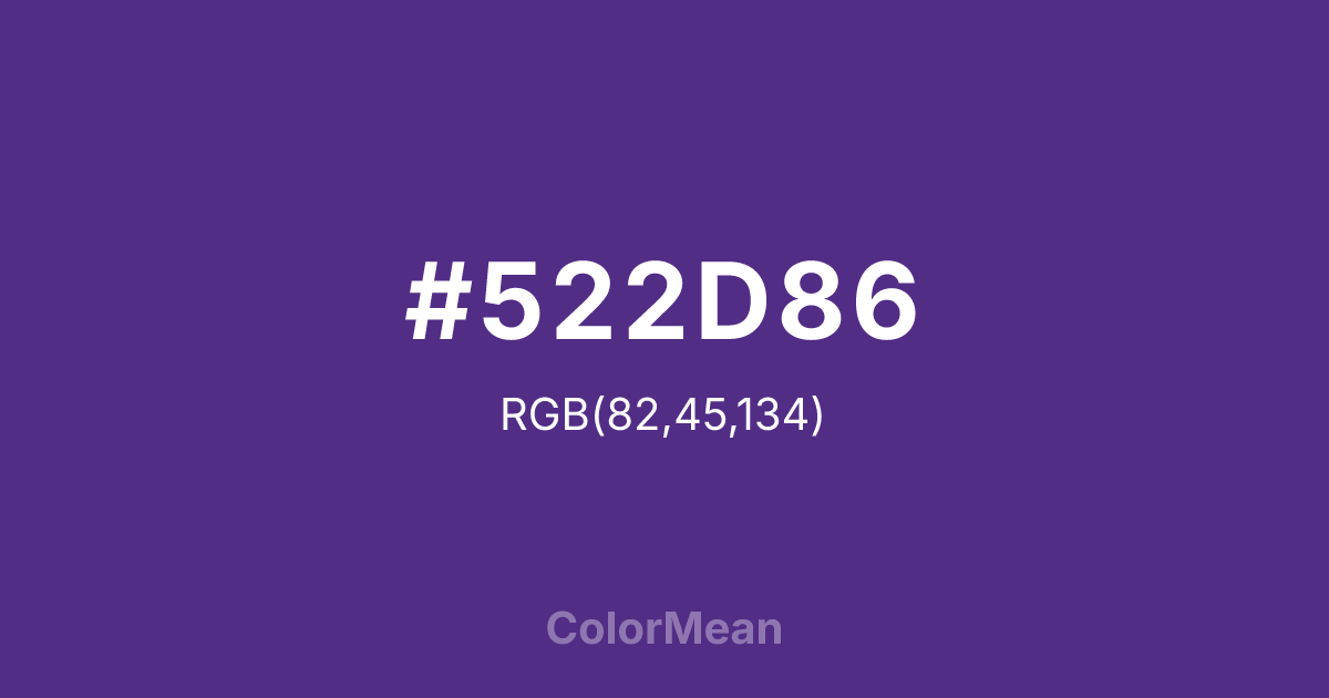 #522D86 color swatch