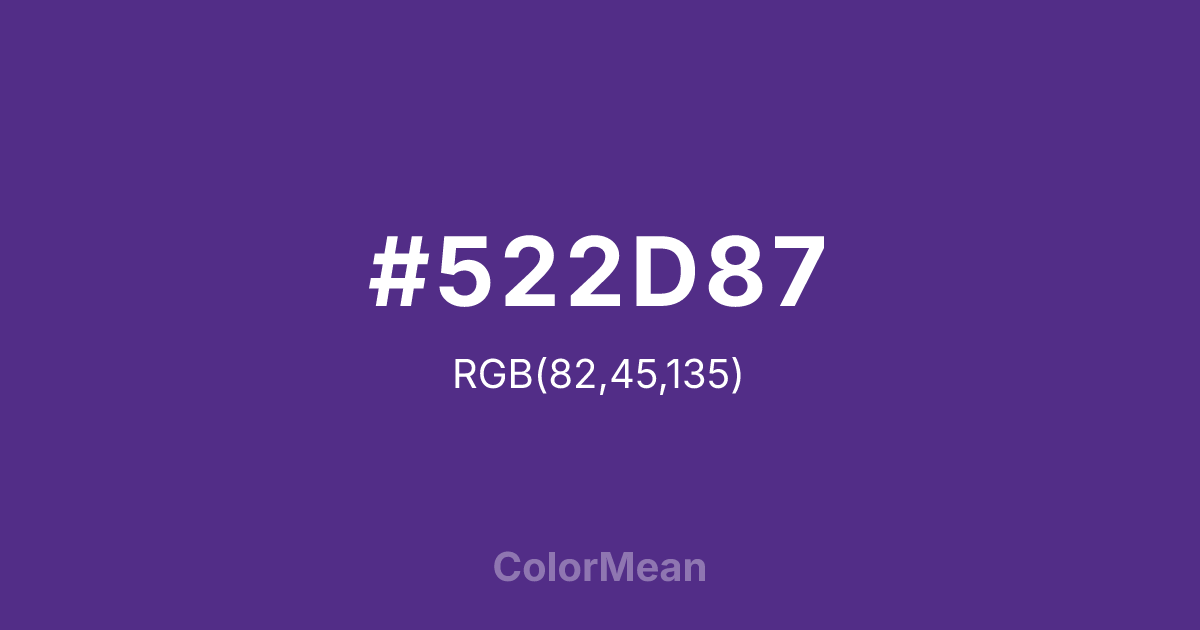 #522D87 color swatch