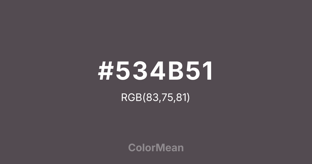#534B51 color swatch