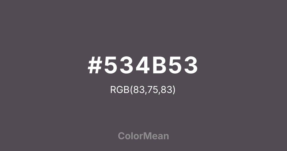 #534B53 color swatch