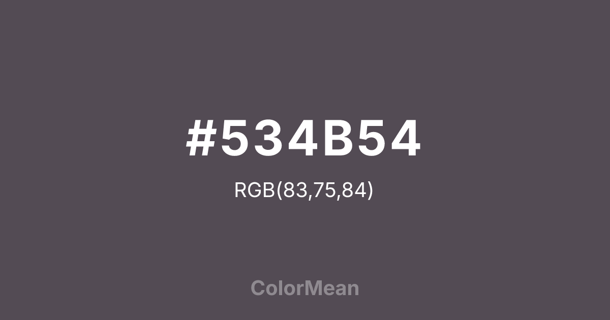 #534B54 color swatch