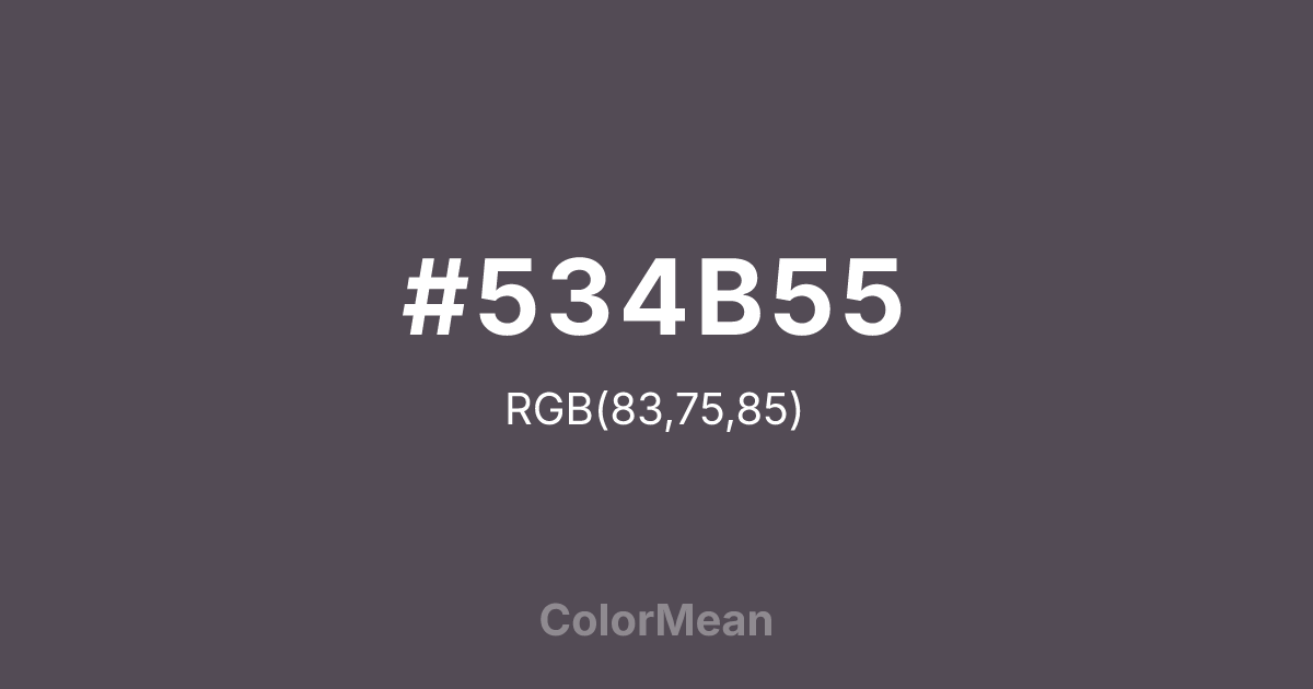 #534B55 color swatch