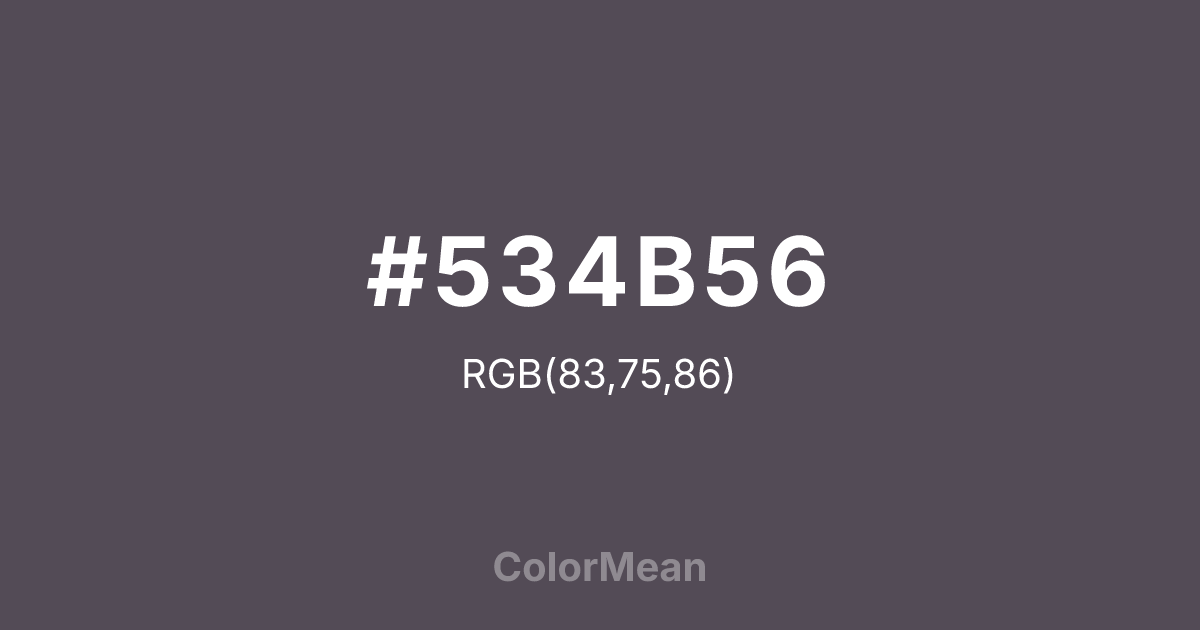#534B56 color swatch
