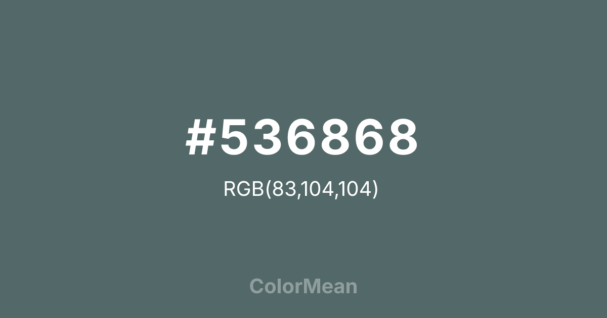 #536868 color swatch