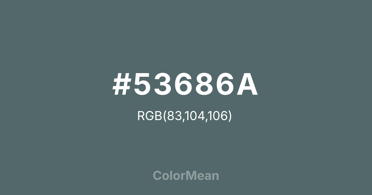 #53686A color swatch