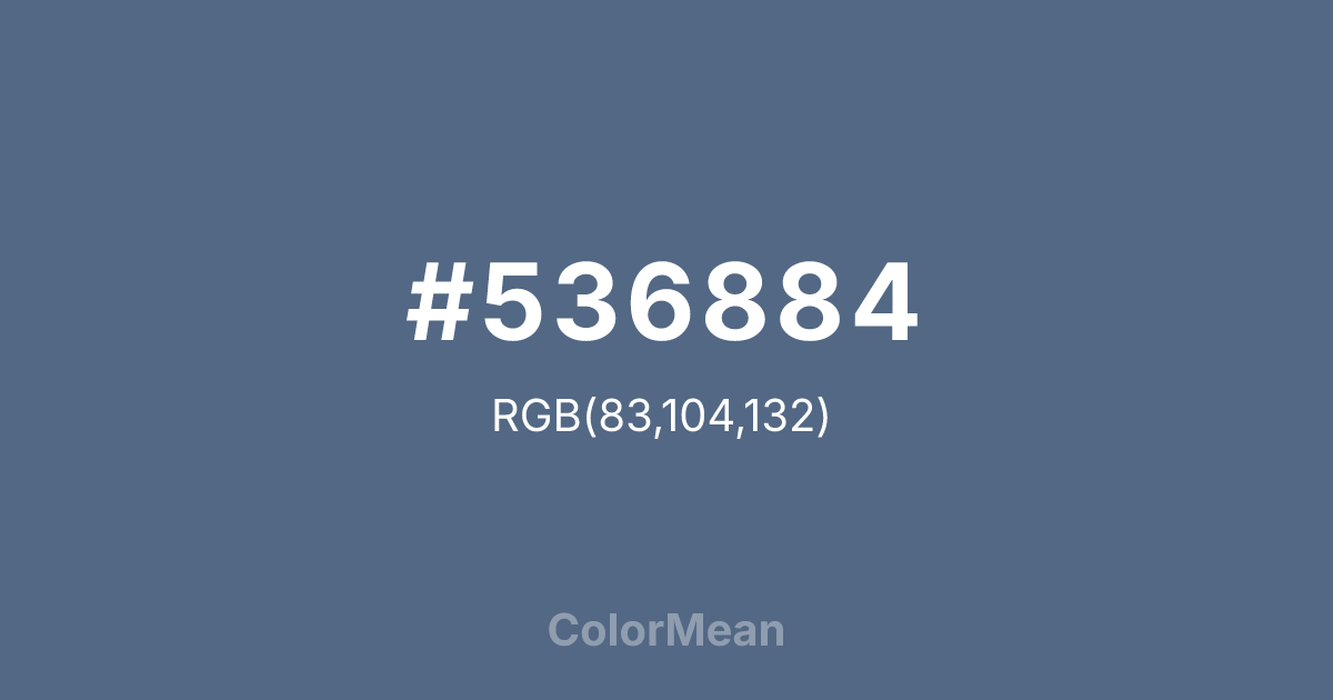 #536884 color swatch