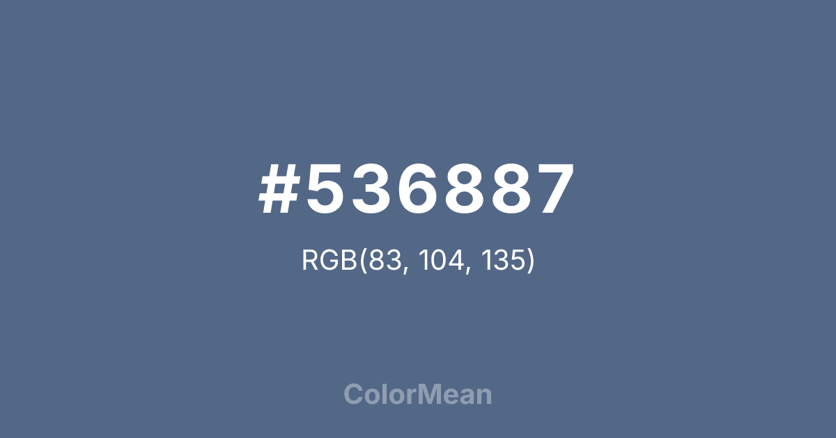 #536887 color swatch