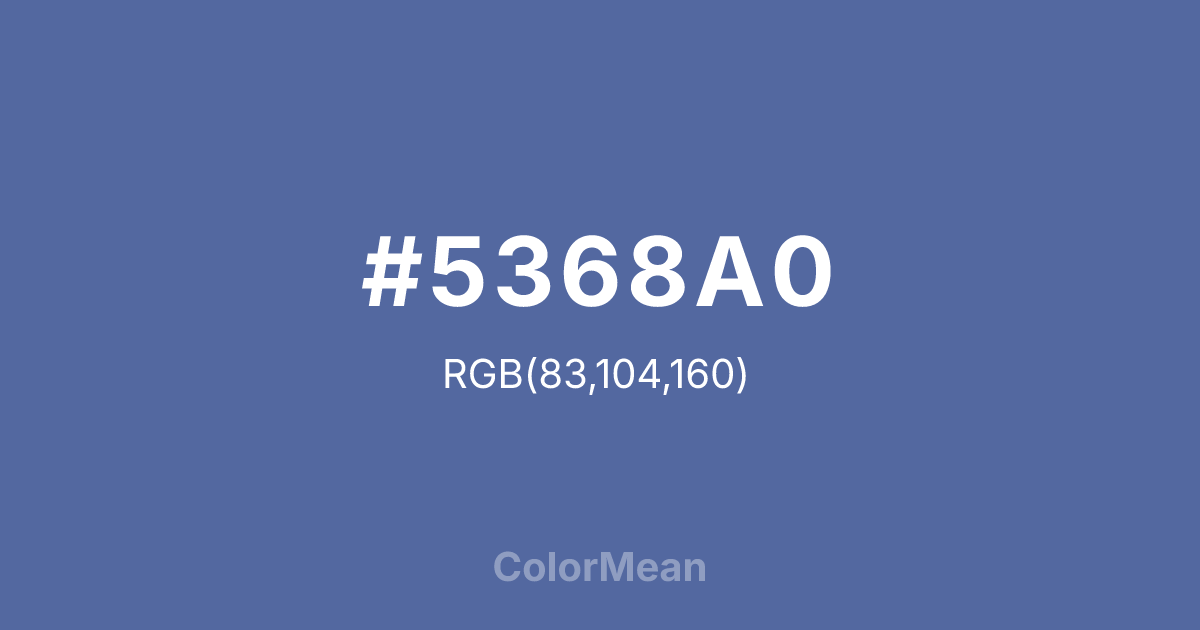 #5368A0 color swatch