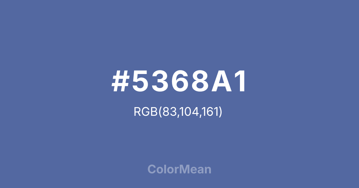 #5368A1 color swatch
