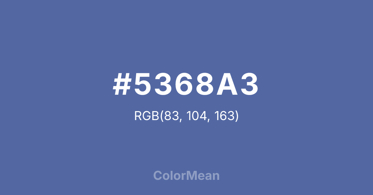 #5368A3 color swatch