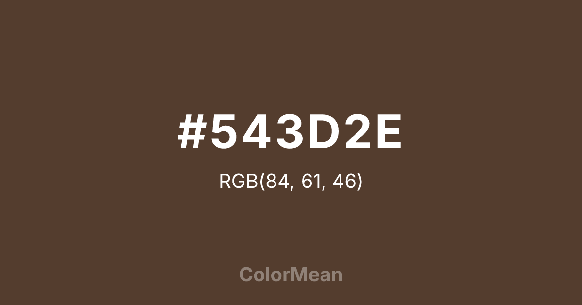 #543D2E color swatch