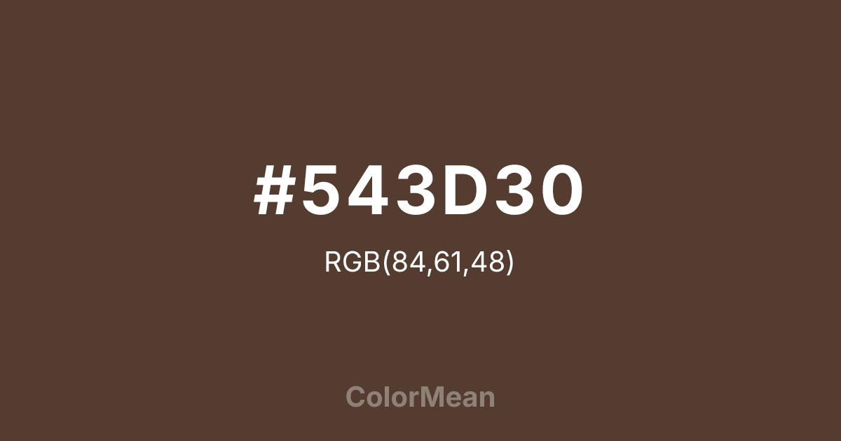 #543D30 color swatch