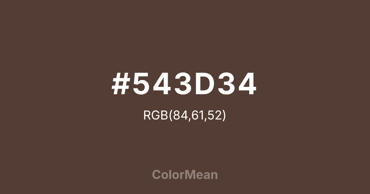 #543D34 color swatch
