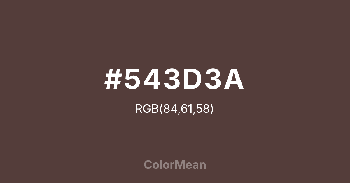 #543D3A color swatch