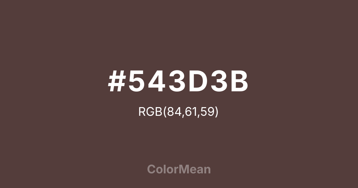#543D3B color swatch