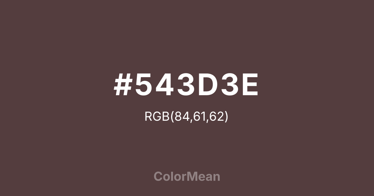 #543D3E color swatch