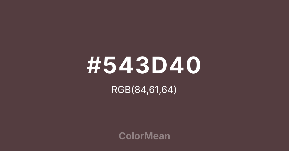 #543D40 color swatch