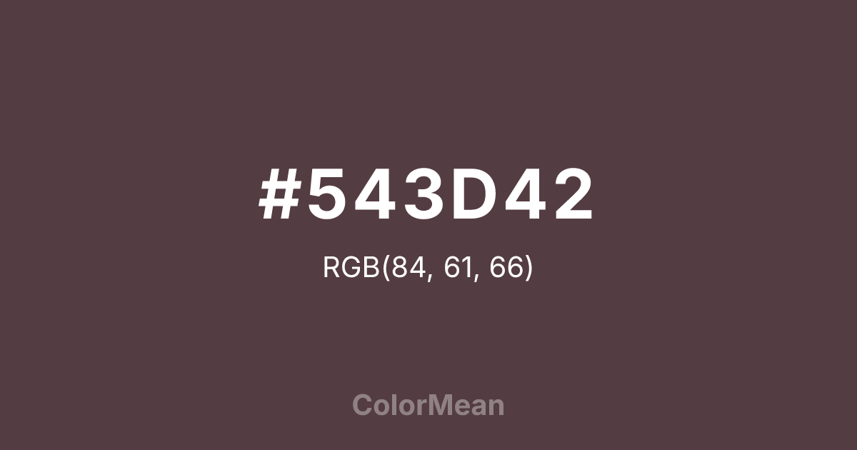 #543D42 color swatch