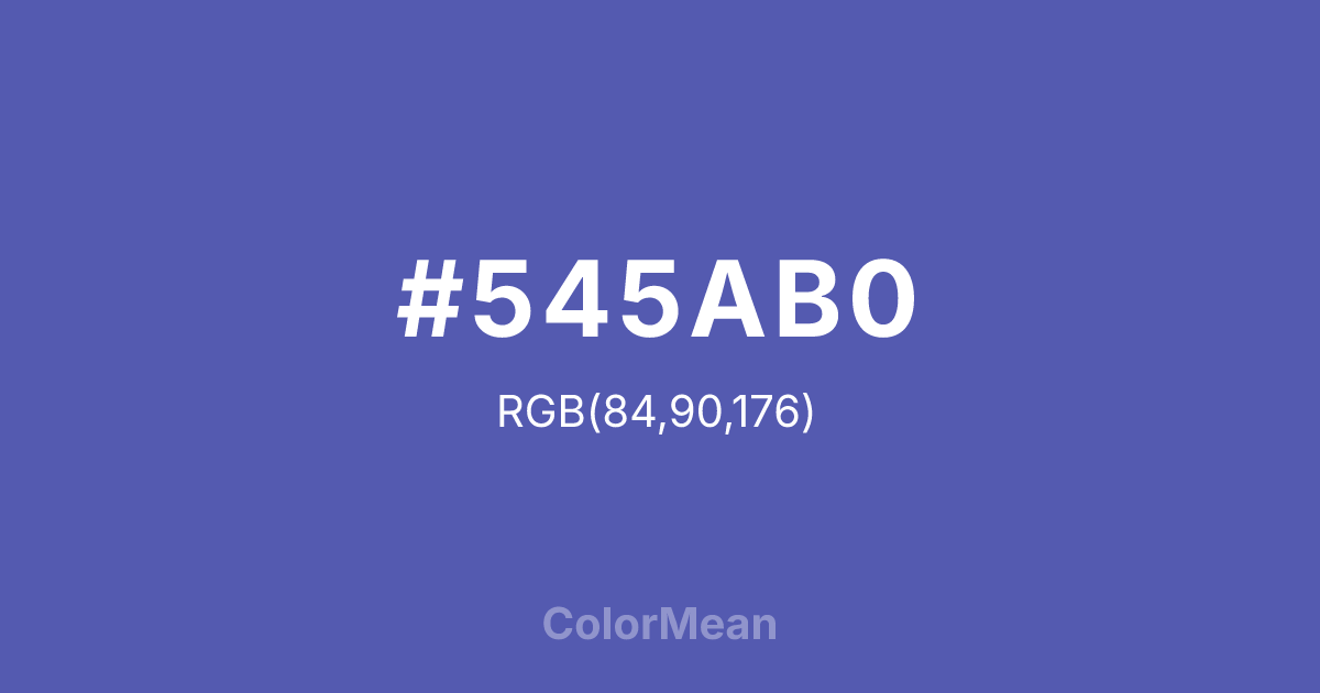 #545AB0 color swatch