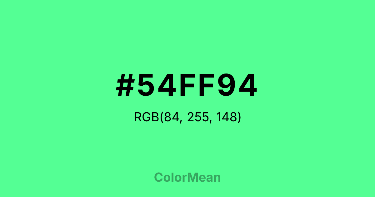 #54FF94 color swatch