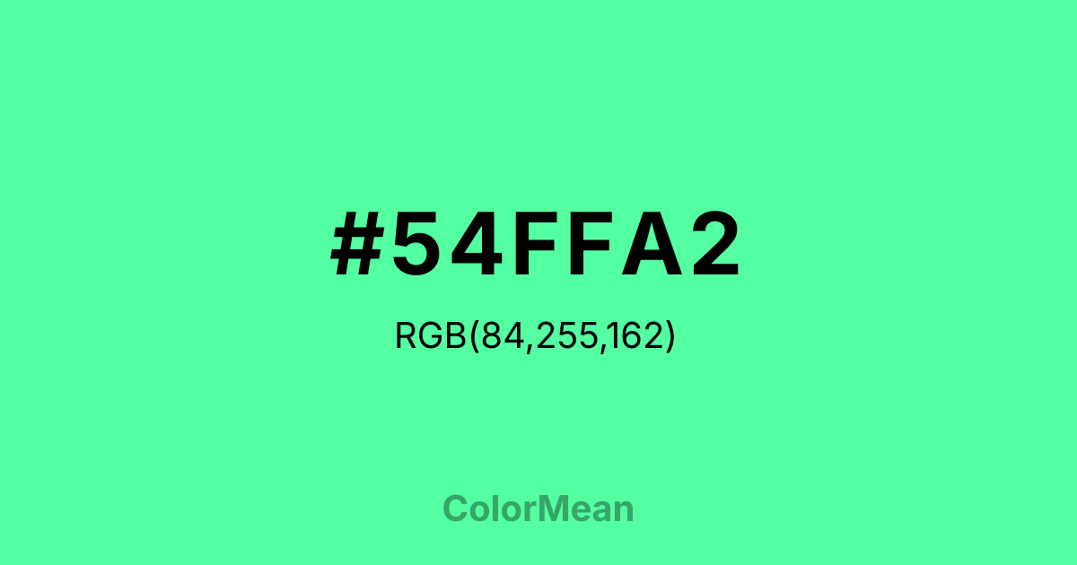 #54FFA2 color swatch