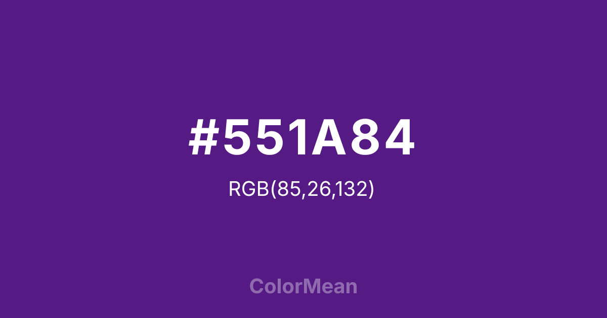 #551A84 color swatch
