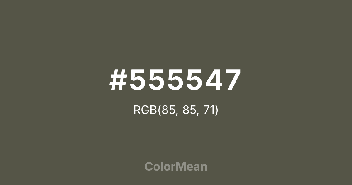 #555547 color swatch