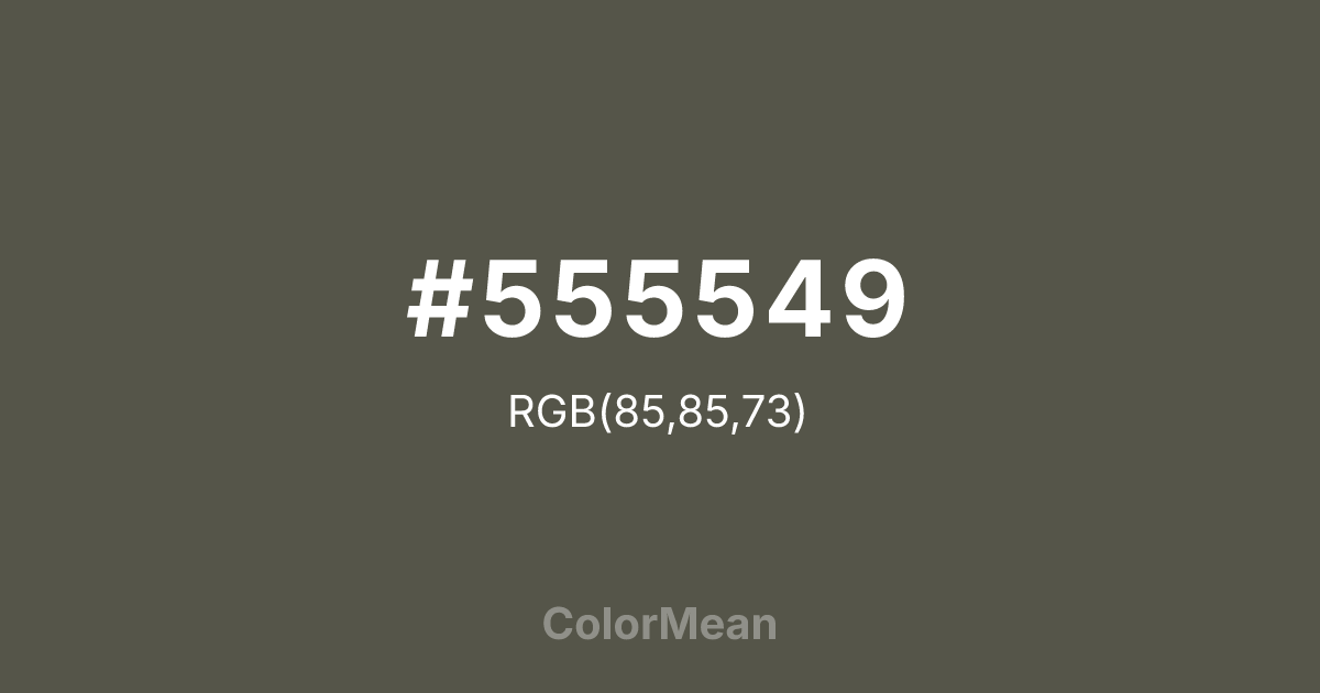 #555549 color swatch