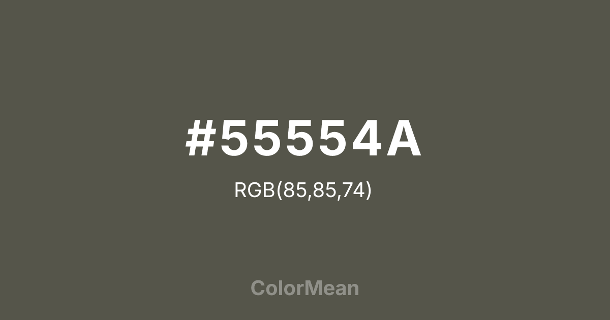 #55554A color swatch
