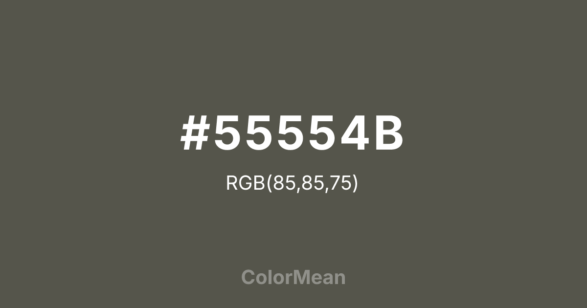 #55554B color swatch