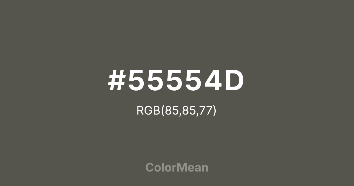 #55554D color swatch