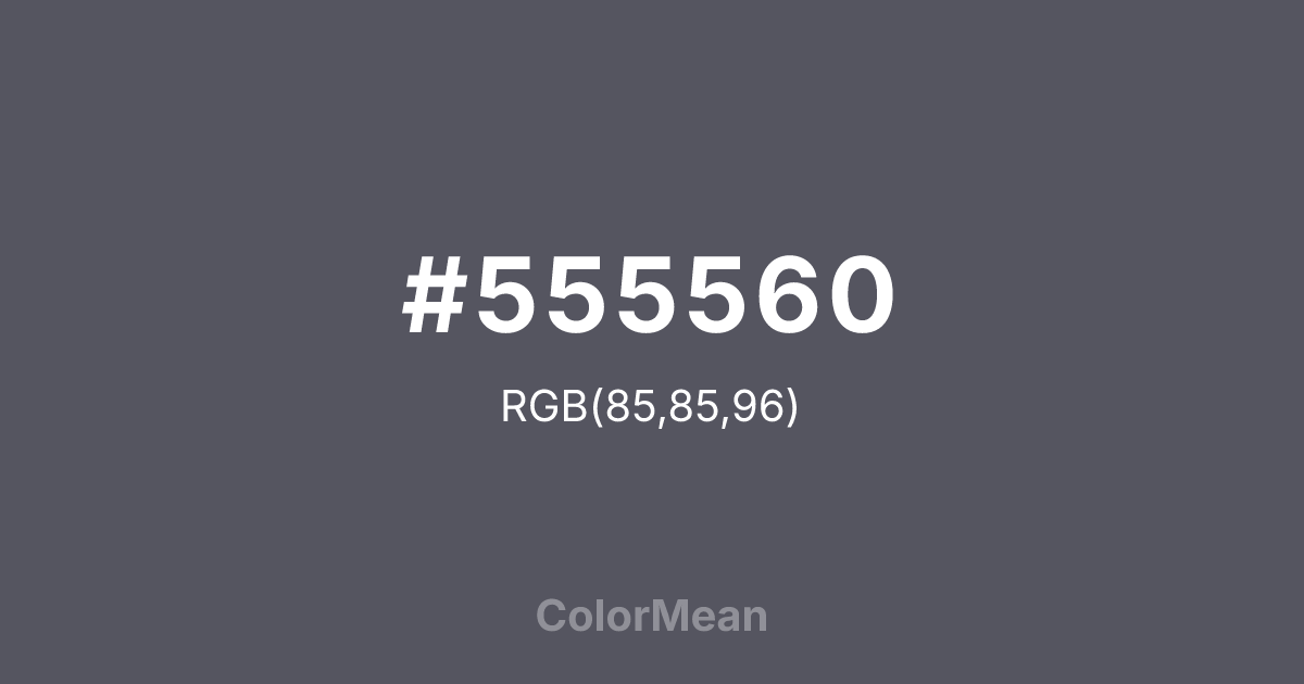 #555560 color swatch