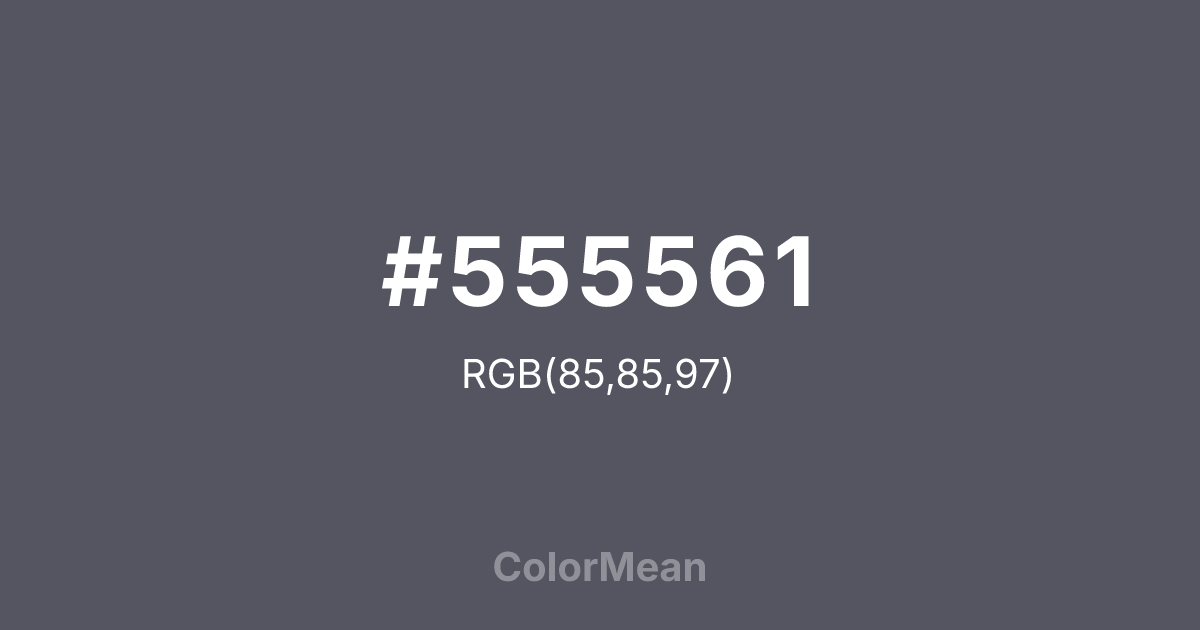 #555561 color swatch