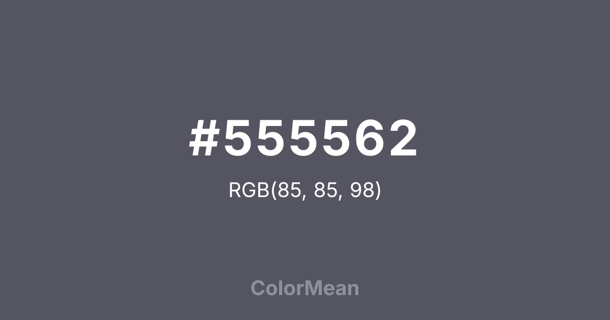 #555562 color swatch