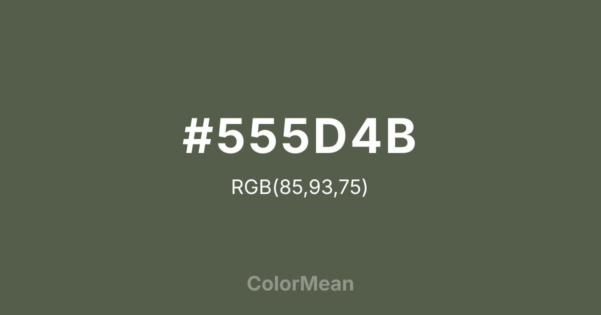 #555D4B color swatch