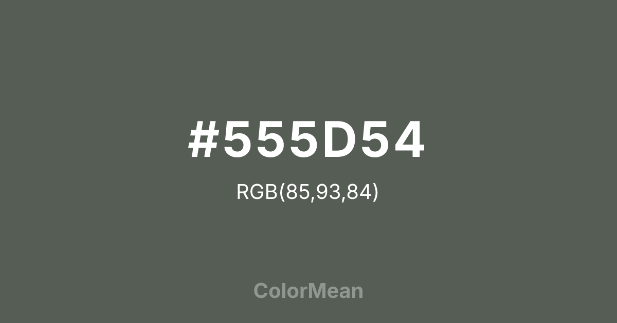 #555D54 color swatch