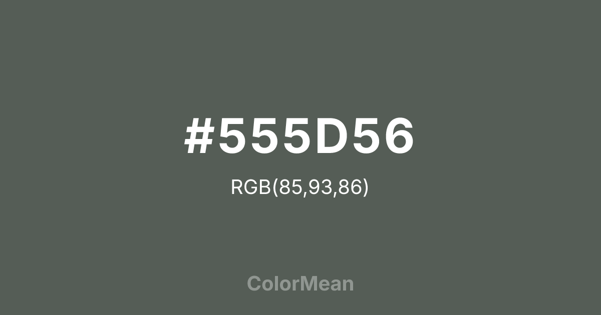 #555D56 color swatch